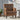 charmydecor distressed leather tufted accent chair with classic club chair design and wooden turned legs