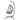 Hanging egg chair with stand on a white background