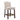 Charmydecor fabric counter stool beige upholstered bar stool with tufted back and espresso wood legs front angle view