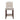 Charmydecor fabric counter stool front view showing button tufted backrest and cushioned seat in beige fabric