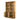 Charmydecor farmhouse acacia wood bookcase with cabinet doors open showing interior storage shelves
