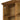 Charmydecor farmhouse bookcase upper shelf detail showing solid acacia wood frame construction