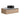CharmyDecor floating bathroom vanity with light coffee linear detailing and black vessel sink, front angle view