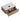 CharmyDecor floating bathroom vanity cabinet viewed from above with open drawer and central rear cutout