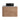 CharmyDecor floating bathroom vanity front view with two closed oak-look doors, a white countertop, and a black sink.