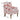 Charmydecor floral accent chair dimensions showing 27 inch width 28.5 inch depth 34 inch height and 19 inch seat height