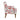Charmydecor floral accent chair side view showing upholstered arms high back foam seat and solid wood front and rear legs