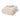 Charmydecor folded blush crushed velvet Sherpa reversible comforter on white background