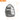 Gray hanging egg chair with measurements on a white background