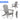 charmydecor folding Adirondack chair dimensions in gray solid wood finish