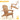 Charmydecor folding wooden Adirondack chair dimensions and 220 pound weight capacity diagram