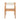 charmydecor front view of acacia wood outdoor dining chair with white rope backrest