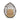 charmydecor front view of brown rattan hanging egg chair with rounded beige cushion
