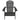 charmydecor front view of dark gray acacia wood Adirondack chair with slatted back