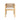 charmydecor front view of light teak acacia patio dining chair with rope back and beige cushion