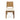 charmydecor front view of natural acacia wood outdoor dining chair with beige cushion