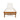 charmydecor front view of Summerland teak finish outdoor chaise lounge with white mesh seating