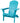 charmydecor front view of turquoise blue embossed wood grain solid wood Adirondack chair