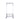 Charmydecor glass top side table front view with clear acrylic legs and wheels