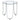 charmydecor glass top side table rear view with curved chrome sled base and round glass top