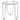 charmydecor glass top side table straight front view with polished chrome legs