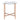 charmydecor glass top side table with open frame champagne metal base
