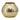Gold metallic vase on a white background