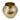 Gold metallic vase on a white background