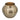 Decorative metallic vase with textured surface on a white background