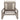 Charmydecor gray acacia wood outdoor lounge chair rear view with adjustable backrest support