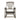 Charmydecor gray acacia wood outdoor rocking chair front view with fan-style slatted backrest