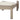 Charmydecor gray acacia wood patio chaise lounge frame and thick beige cushion close-up