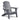 Charmydecor gray folding HDPE Adirondack chair with cup holder front view