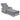 charmydecor gray outdoor chaise lounge with thick cushion and woven wicker armrests