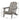 Charmydecor gray oversized Adirondack chair dimension guide with 29 inch width and 34 inch depth