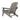 Charmydecor gray solid wood Adirondack chair rear view showing slatted backrest and folding frame