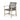 charmydecor gray wicker and acacia wood patio dining chair angled view with open weave backrest