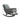 charmydecor gray wicker rocking chair with padded cushions and solid wood rocker base side view