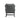 charmydecor gray woven wicker rocking chair with supportive back and solid wood base rear view