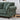 charmydecor green chenille sofa corner view showing wood legs and nailhead trim
