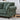 charmydecor green chenille sofa corner view showing wood legs and nailhead trim