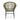 Charmydecor green wicker patio chair rear view showing breathable PE rattan weave and black iron support frame