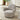 charmydecor grey boucle swivel accent chair in modern living room with rounded arms