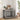 charmydecor grey furniture style dog crate side table with double doors and beagle sitting beside it in modern living room