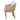 charmydecor Grotta outdoor arm chair side rear view with beige rope woven back cream cushion and angled acacia wood legs