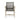 charmydecor Hampton outdoor dining chair front view with gray woven wicker back and washed acacia wood arms