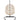 Charmydecor hanging egg chair back view with handwoven natural PE rattan basket and black steel stand