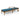 Charmydecor Jason acacia wood chaise lounge fully reclined with full length blue cushion