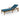 Charmydecor Jason outdoor chaise lounge with adjustable backrest blue cushion and acacia wood frame