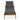 charmydecor Jason patio chaise lounge front view with gray full-length cushion and acacia wood armrests